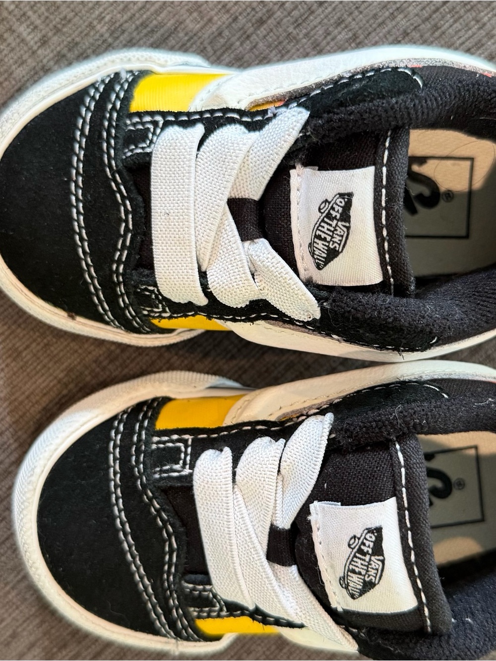 Vans Kids Black Sneakers with Yellow & Red Flame Detail - Picture 11 of 11